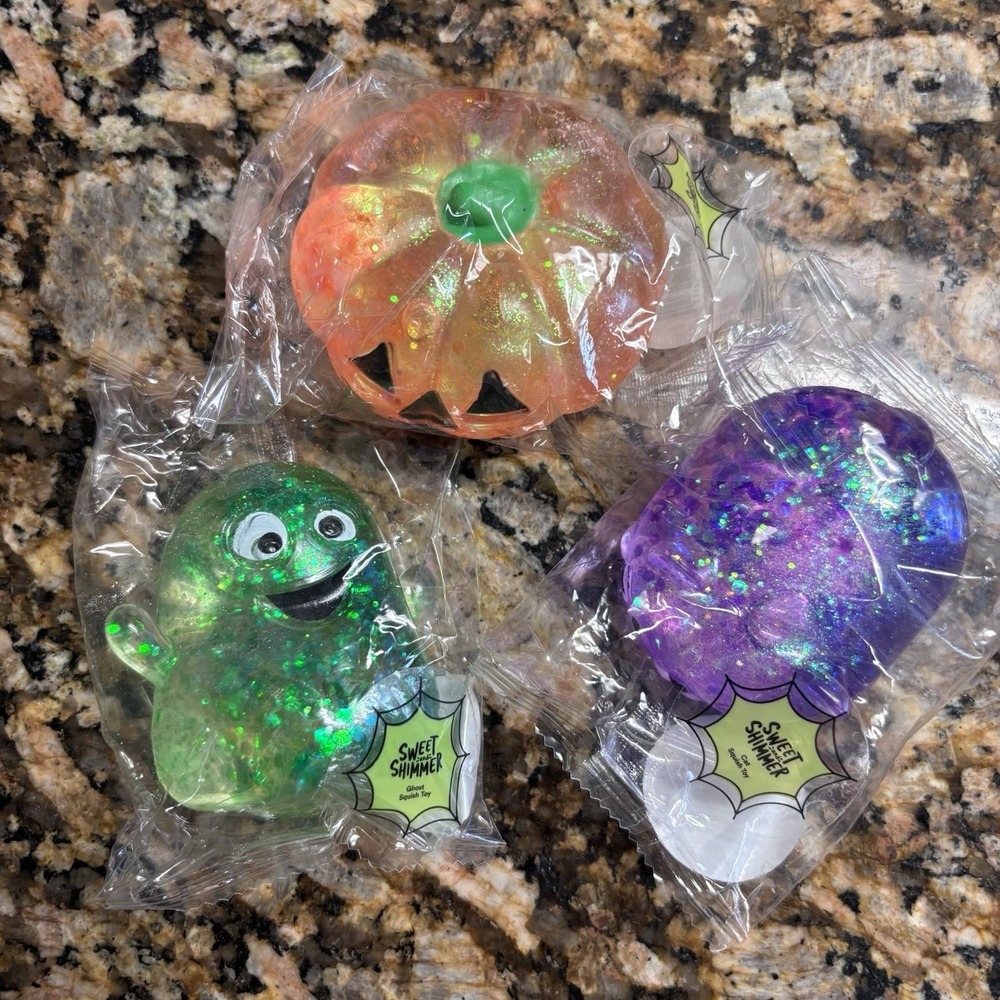 Sweet and Shimmer ULTA Halloween Pumpkin Green Ghost & Purple Cat Bundle New